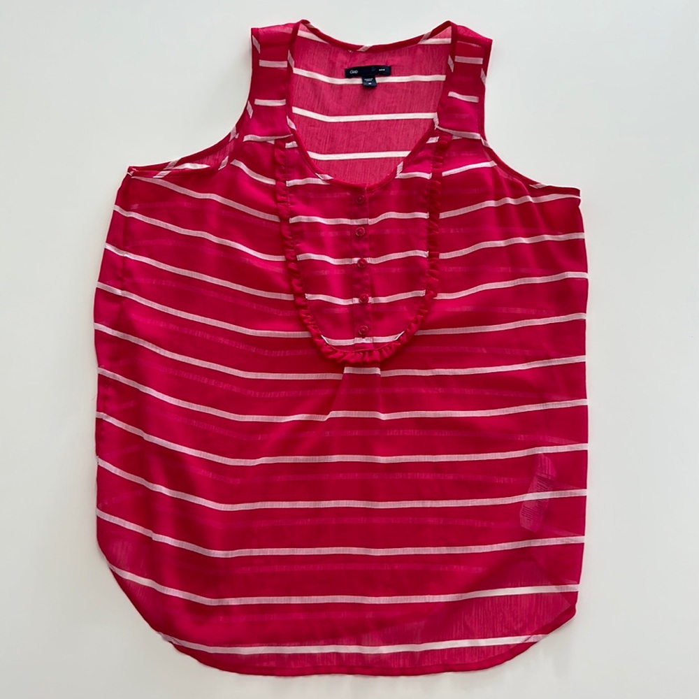 Sheer pink Gap tank.